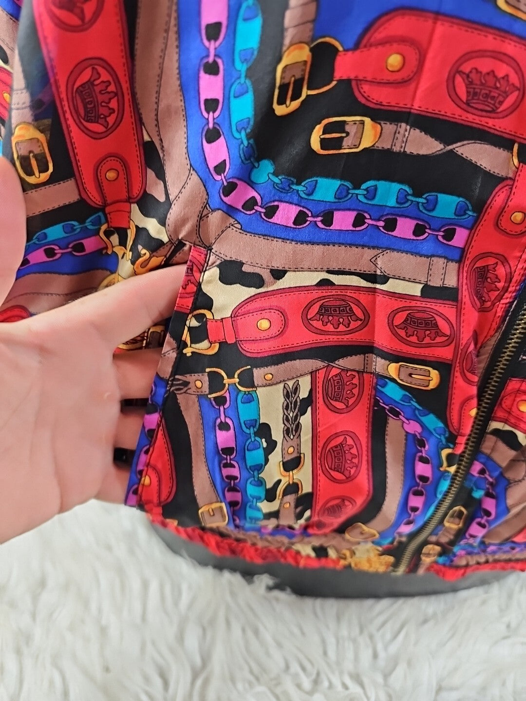 90s/80s - Funky Colorful EVR Windbreaker Jacket Large