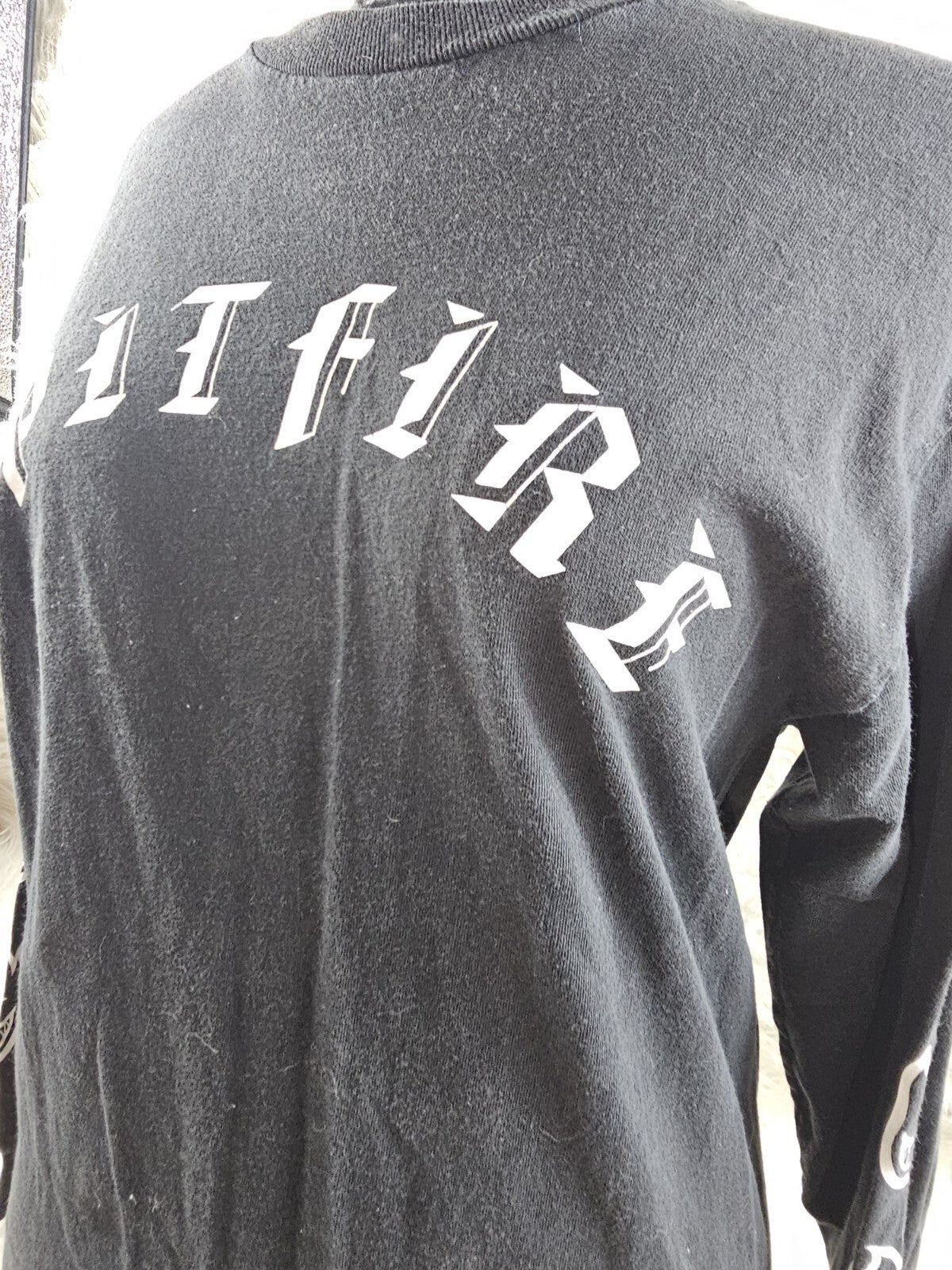 Vintage Spitfire T-Shirt Mens Medium Black White Wheels Real Skater Thrasher
