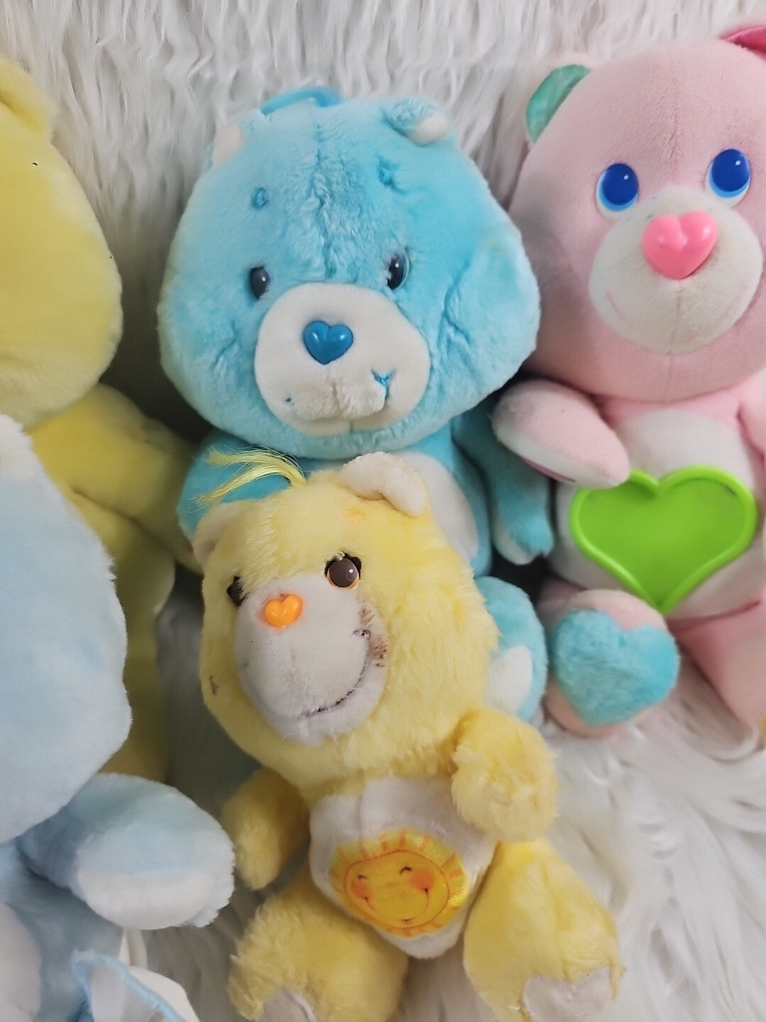Vintage - 6 Care Bear Lot Stuffed Plush Bears