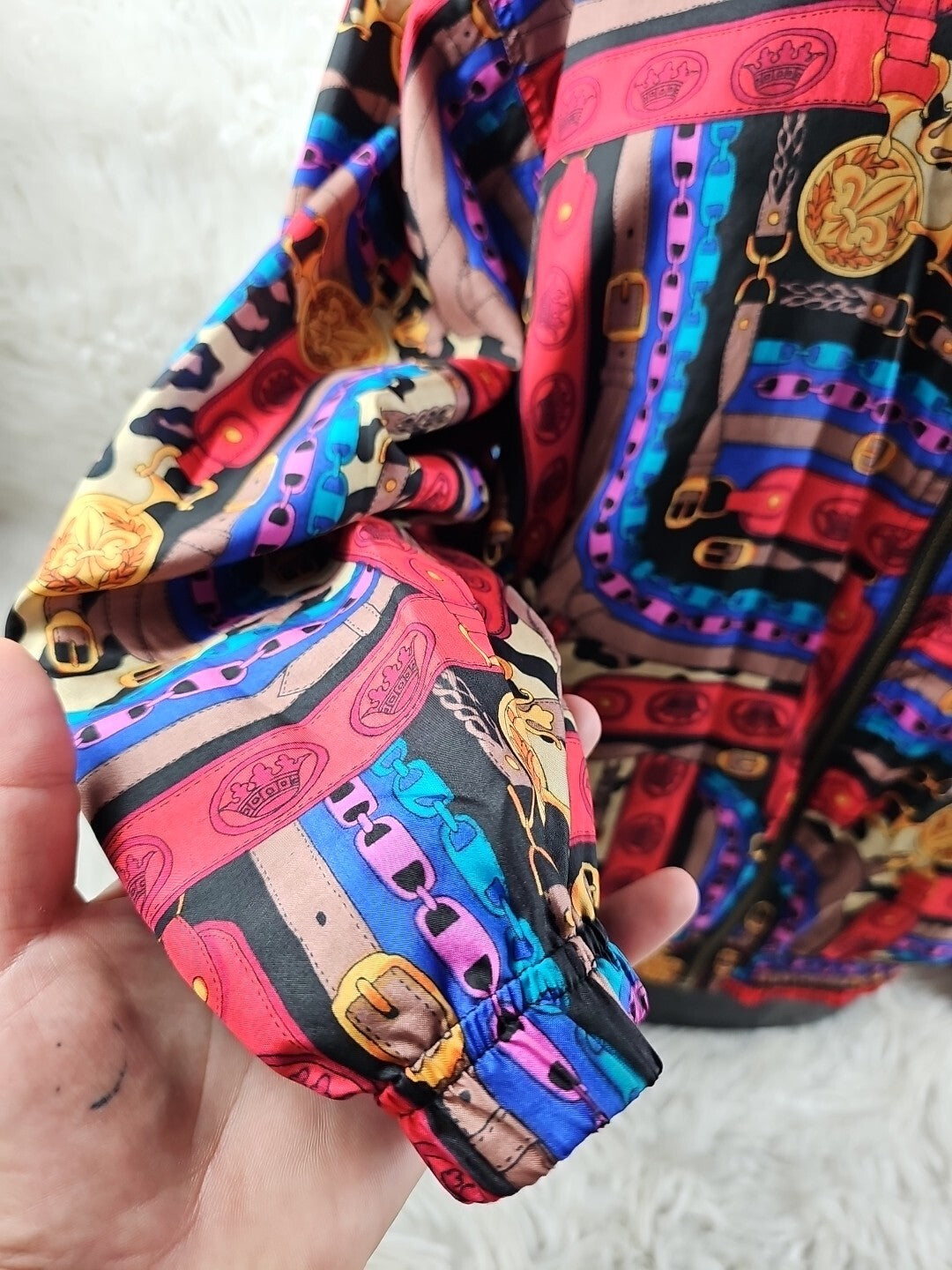 90s/80s - Funky Colorful EVR Windbreaker Jacket Large