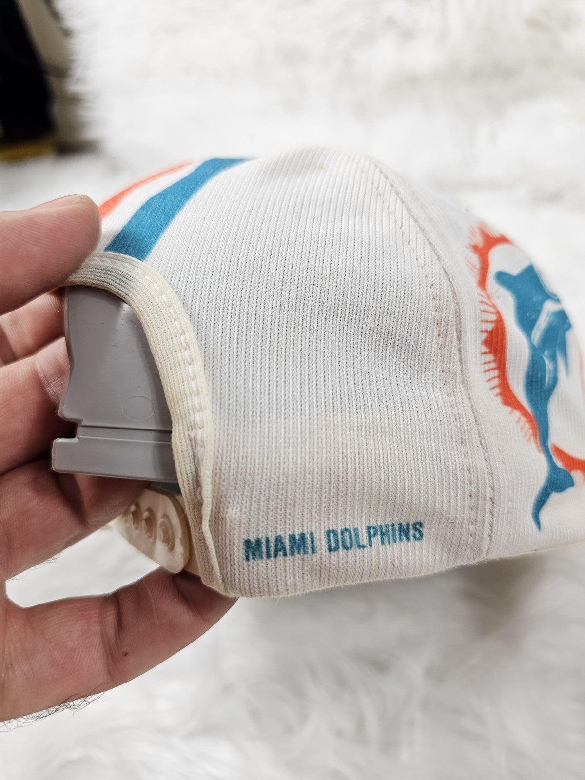 Vintage 80s Rare Miami Dolphins Helmet Hat Snapback Cap Louisville Mfg