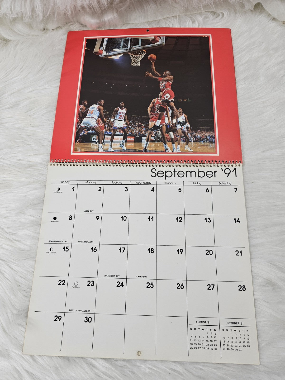 1991 - Michael Jordan Calendar - Reuse in 2030 & 2041