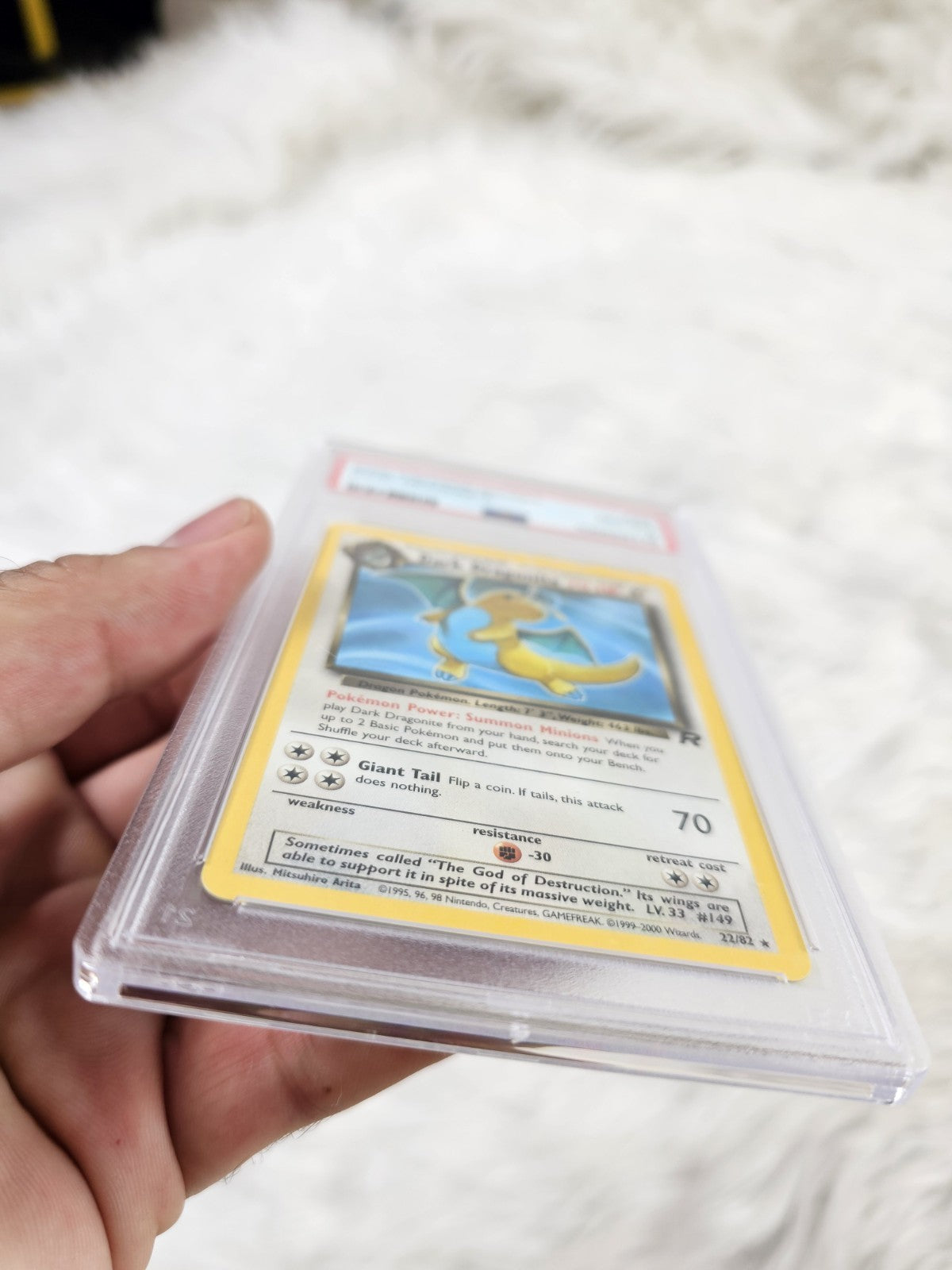 2000 Pokemon Team Rocket Dark Dragonite Non-Holo 22/130 - PSA 8
