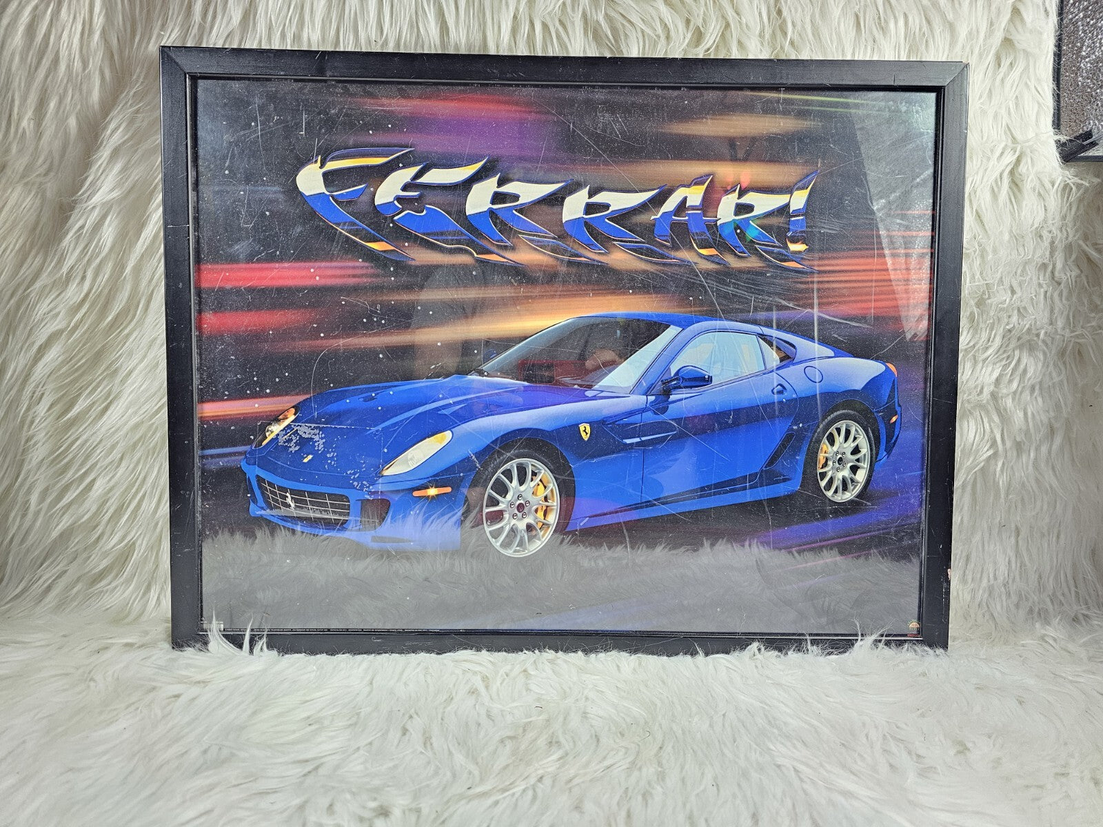 2007 - Scholastic Book Fair: Ferrari Wall Poster Tangerine Press 18" x 24", Framed