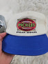 1990s - Pickles Steakhouse Blue Rim Beige Top Snapback Trucker Hat Cap Food