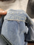 Vintage Unbranded Women's Embroidery Denim Vest Button Down Garden Lady Distress