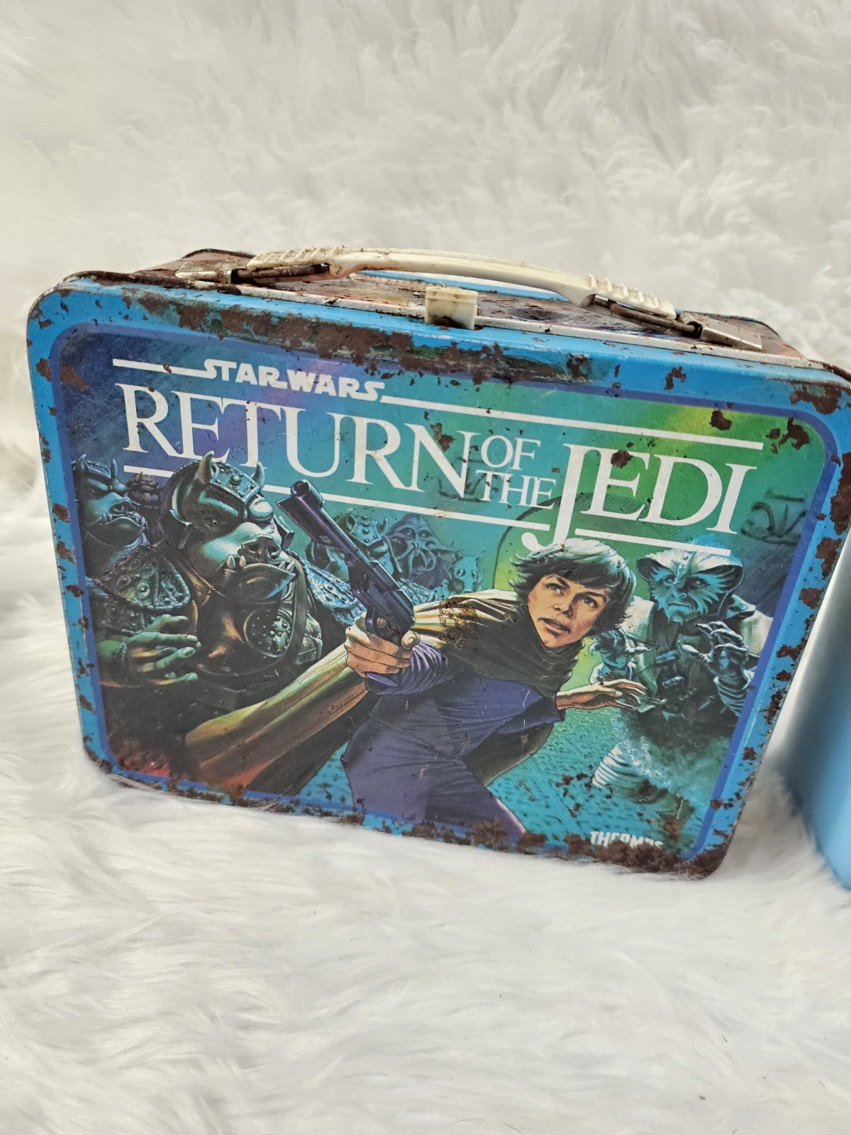 1983 - Star Wars Return of the Jedi Metal Lunchbox With Blue Thermos