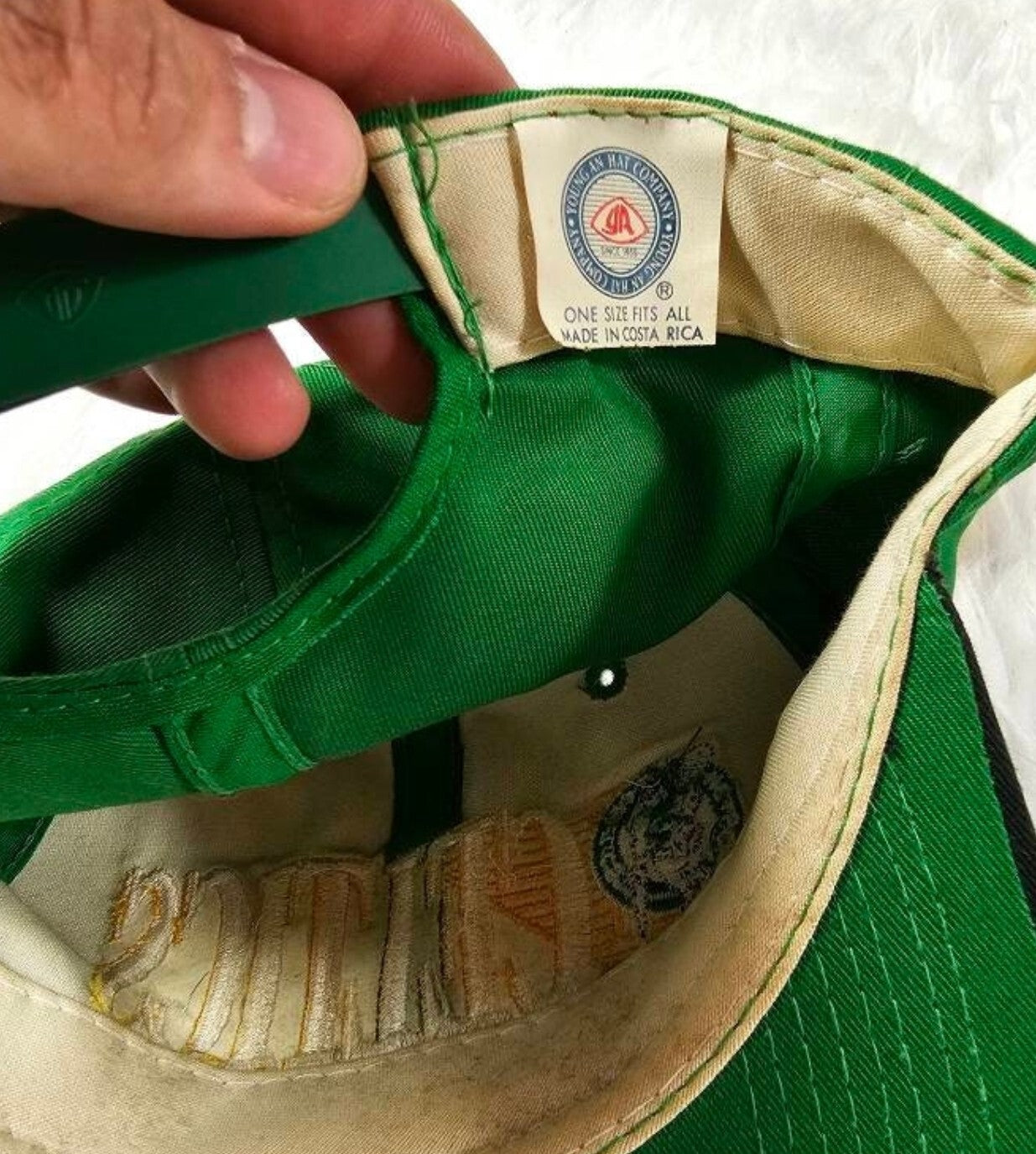NWT Vintage 90s Boston Celtics Youngan Triangle Logo Snapback Hat Cap NBA - New