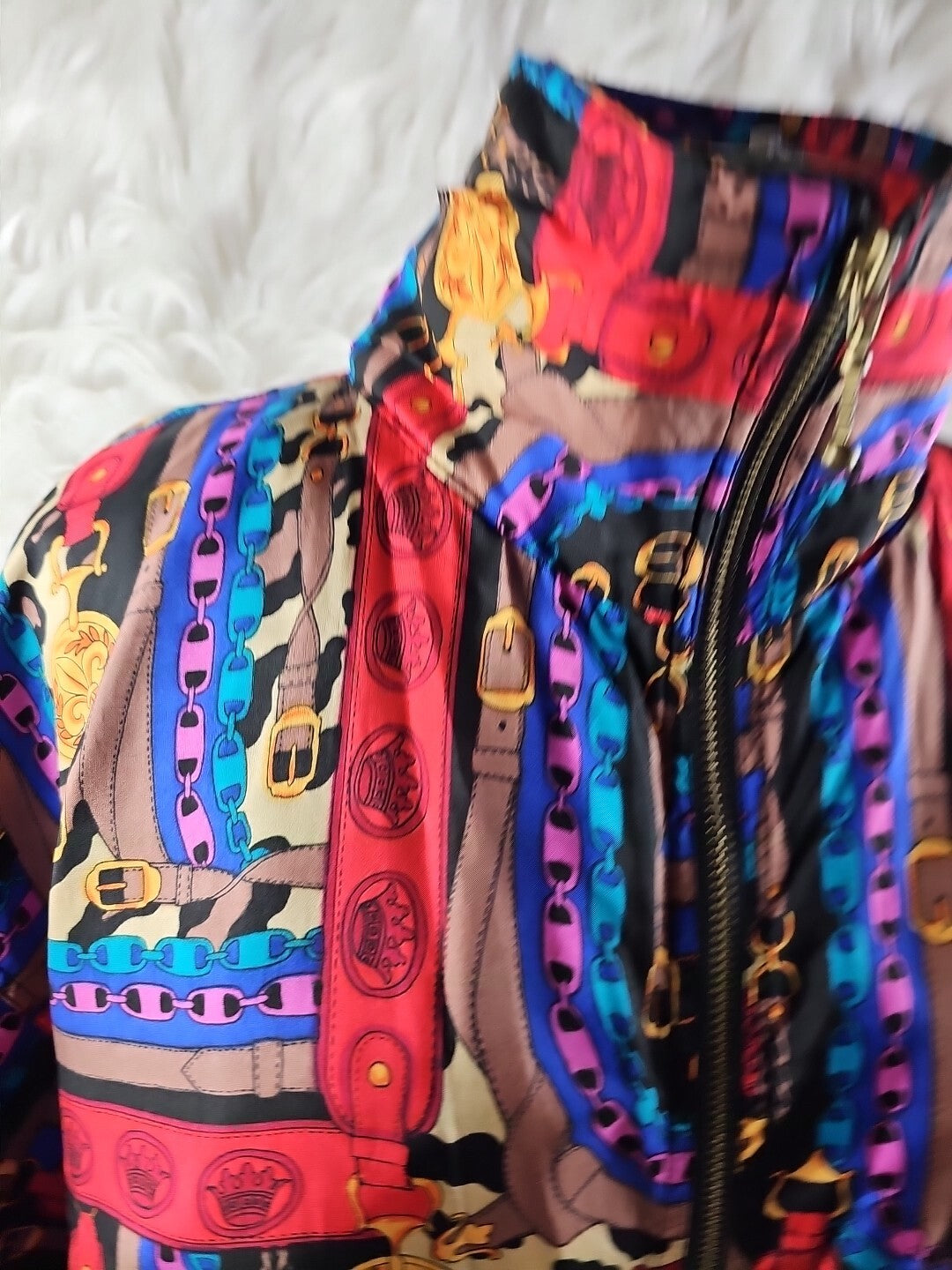 90s/80s - Funky Colorful EVR Windbreaker Jacket Large