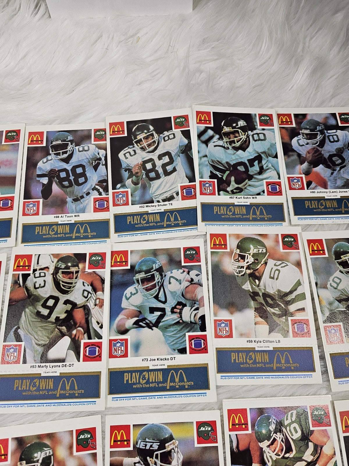 2000 - McDonald's CardsCards NFL New York Jets (24) Blue Tab Unscratched MINT