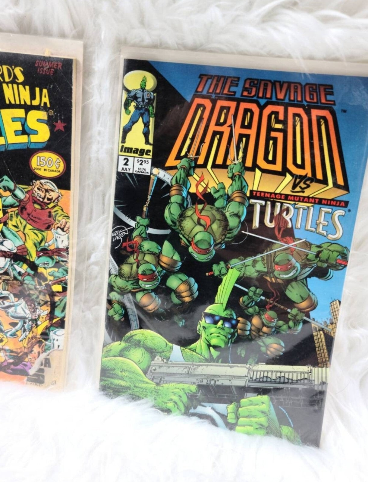 Vintage - Eastman and Laird's Teenage Mutant Ninja Turtles #15 and The Savage Drag