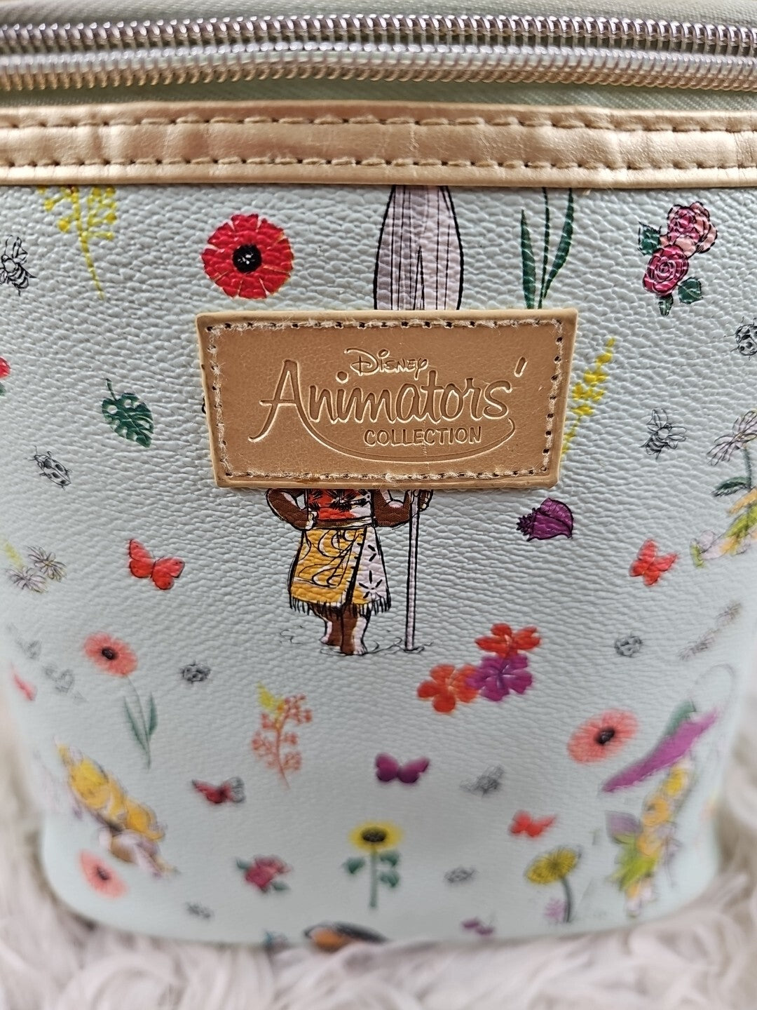 Disney Animator's Collection Princess Lunch Bag Zip Top Crossbody Cooler Blue