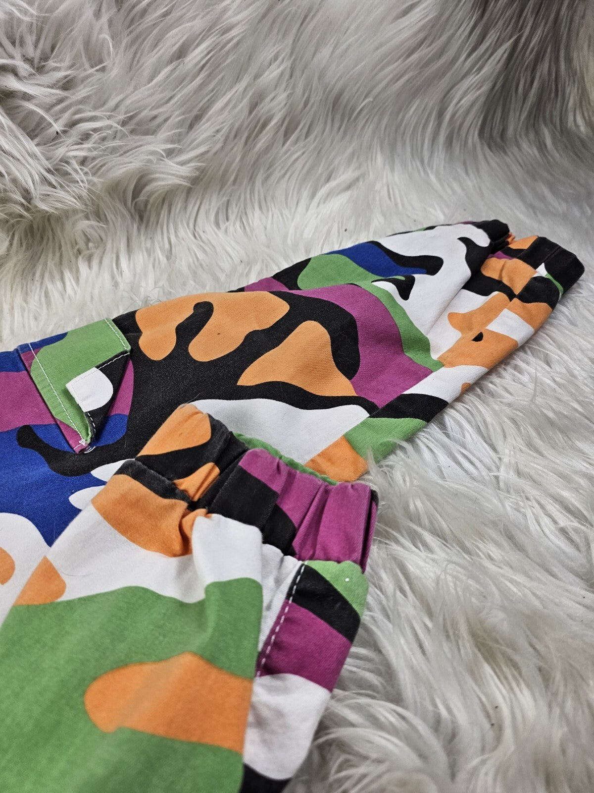 1990s - Women's Havana Camo Funky Stretch Cargo Pants Multicolor, Size: 5/27