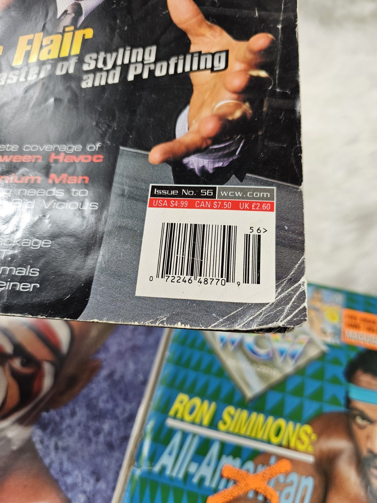 1990s - WCW Magazine Bundle: Rick Flair, Ron Simmons, Sting, WWF NWA Top Stars Brawl