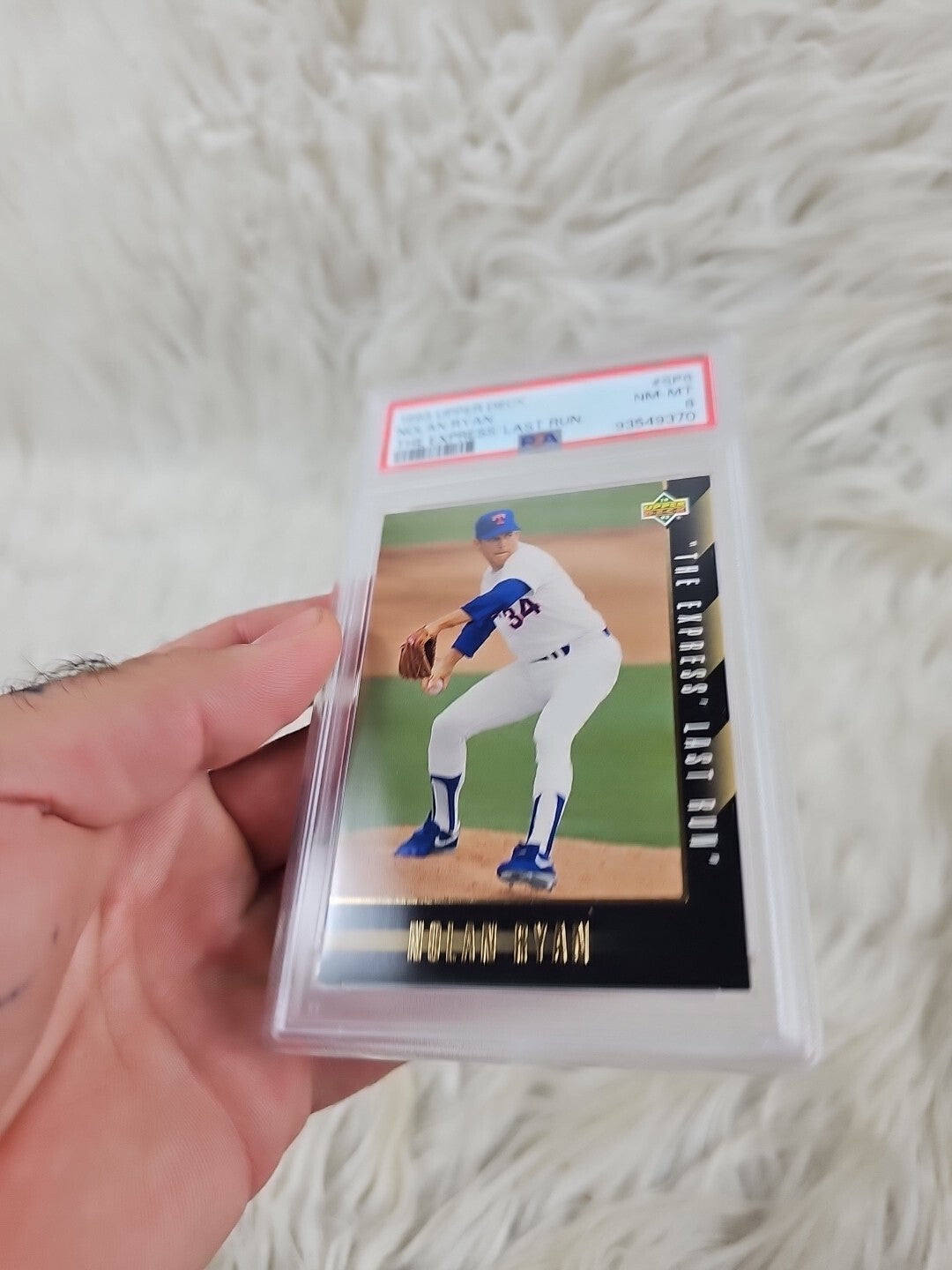1993 - Baseball Card Upper Deck Nolan Ryan The Express Last Run #SP6 - PSA 8