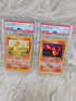 1999/2000 - 2 PSA 8 MINT Pokemon Game Unlimited Base Set Charmander #46 #50 Rocket