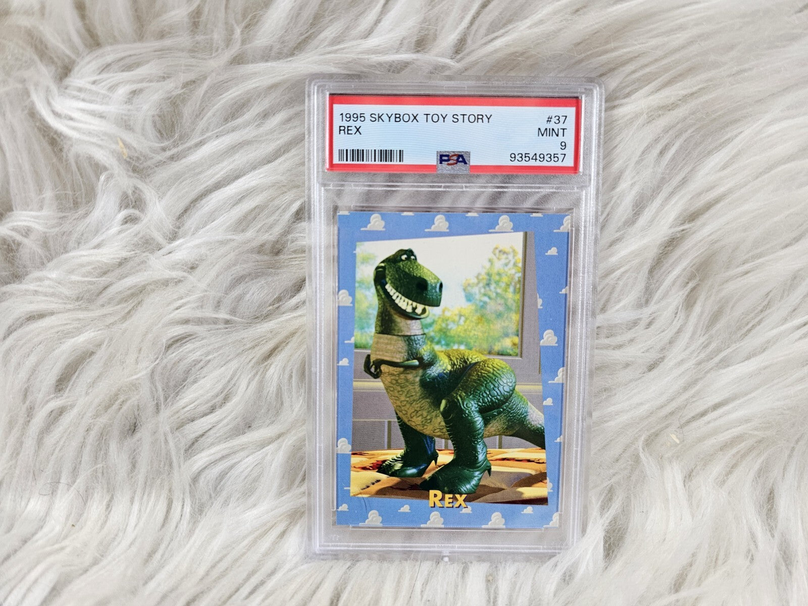 1995 SkyBox Toy Story #37 Rex PSA 9 MINT Adorable Disney True RC 8134