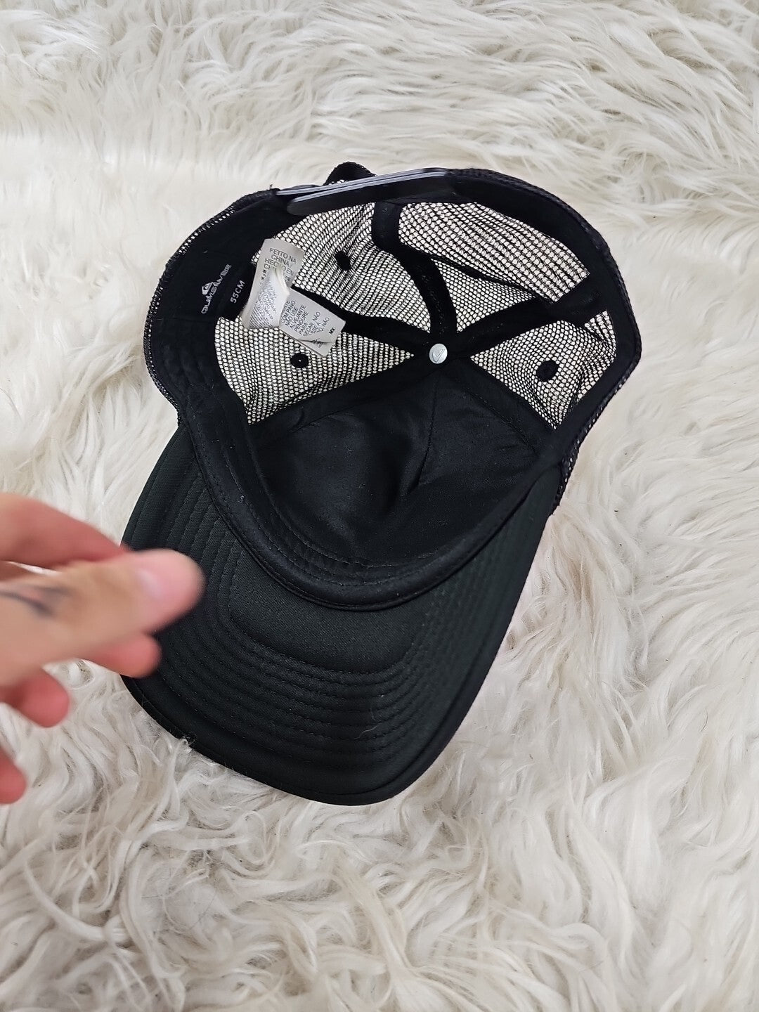 Y2K Vintage Black Quiksilver Pigeon Chicken Trucker Adjustable Hat