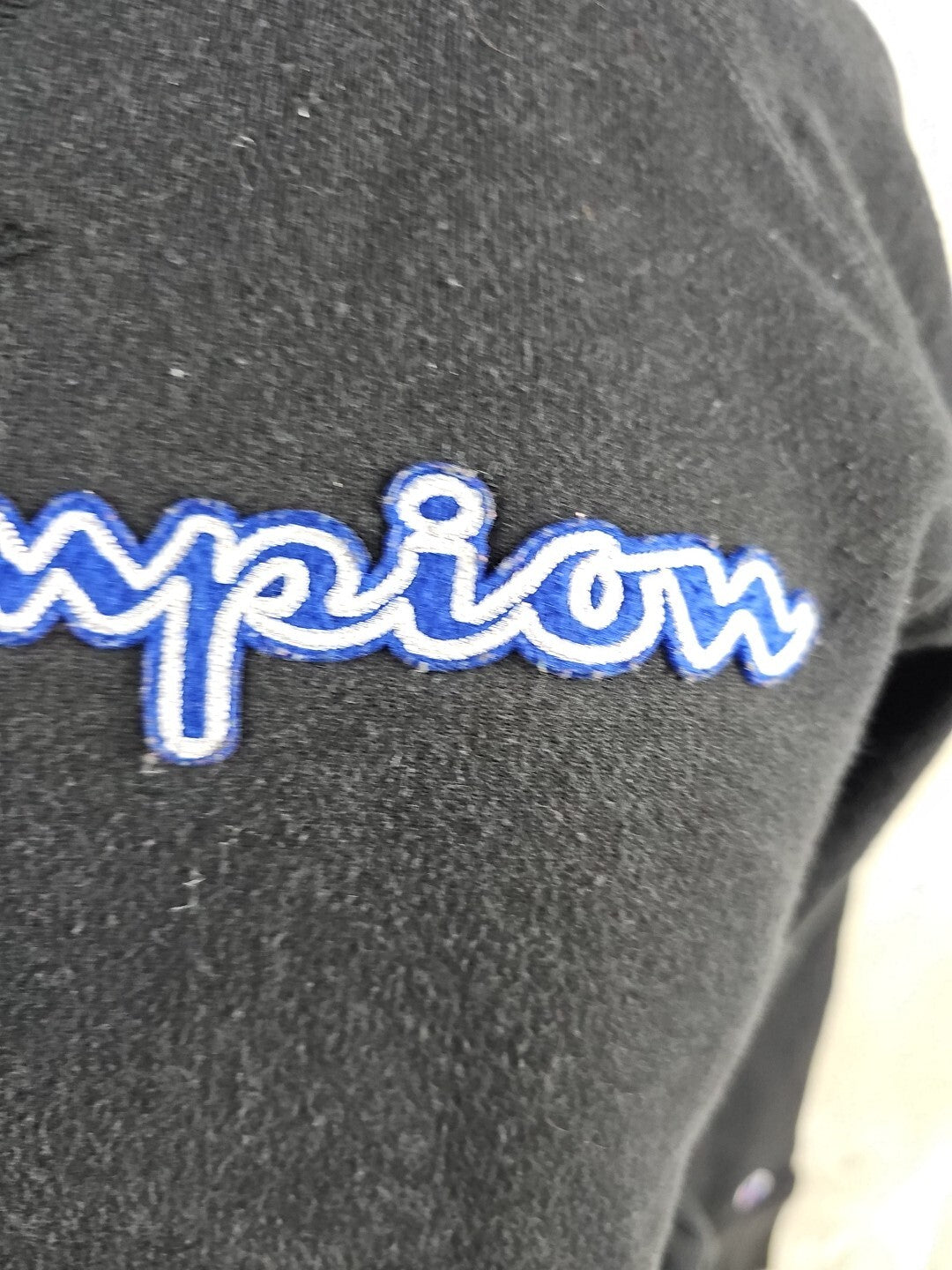 Vintage Champion Big Spell Out Embroidered Reverse Weave Hoodie Sweatshirt Small
