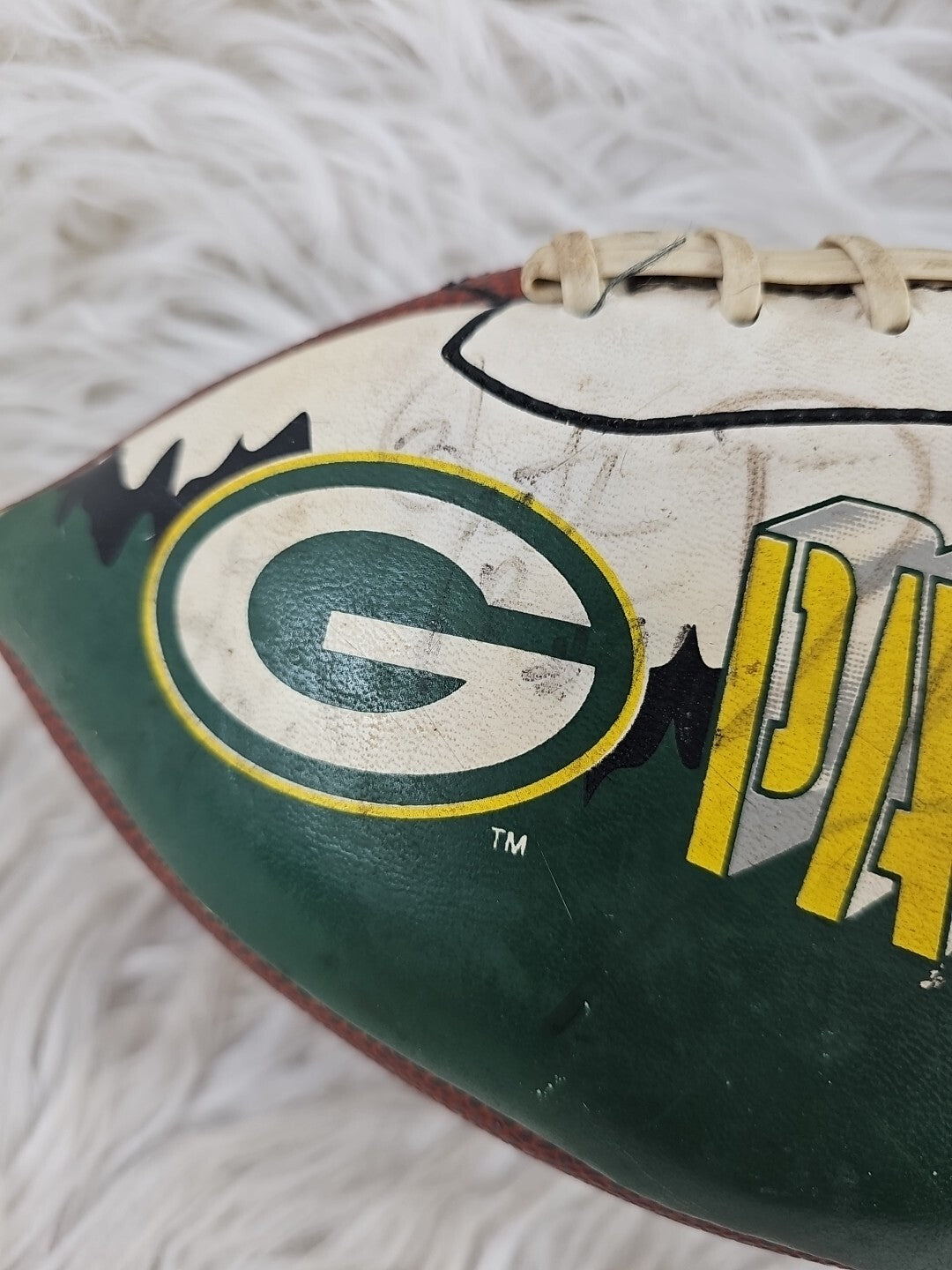 Green Bay Franklin Grip Rite PACKERS Signed Ball FOOTBALL NFL Autograph Official