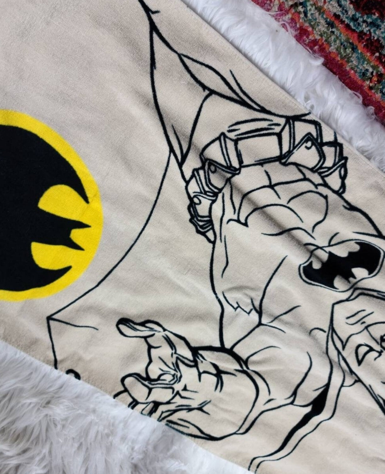 1980s - DC Comics: Batman Bath Beach Towel Batwave 55x28 100% Cotton
