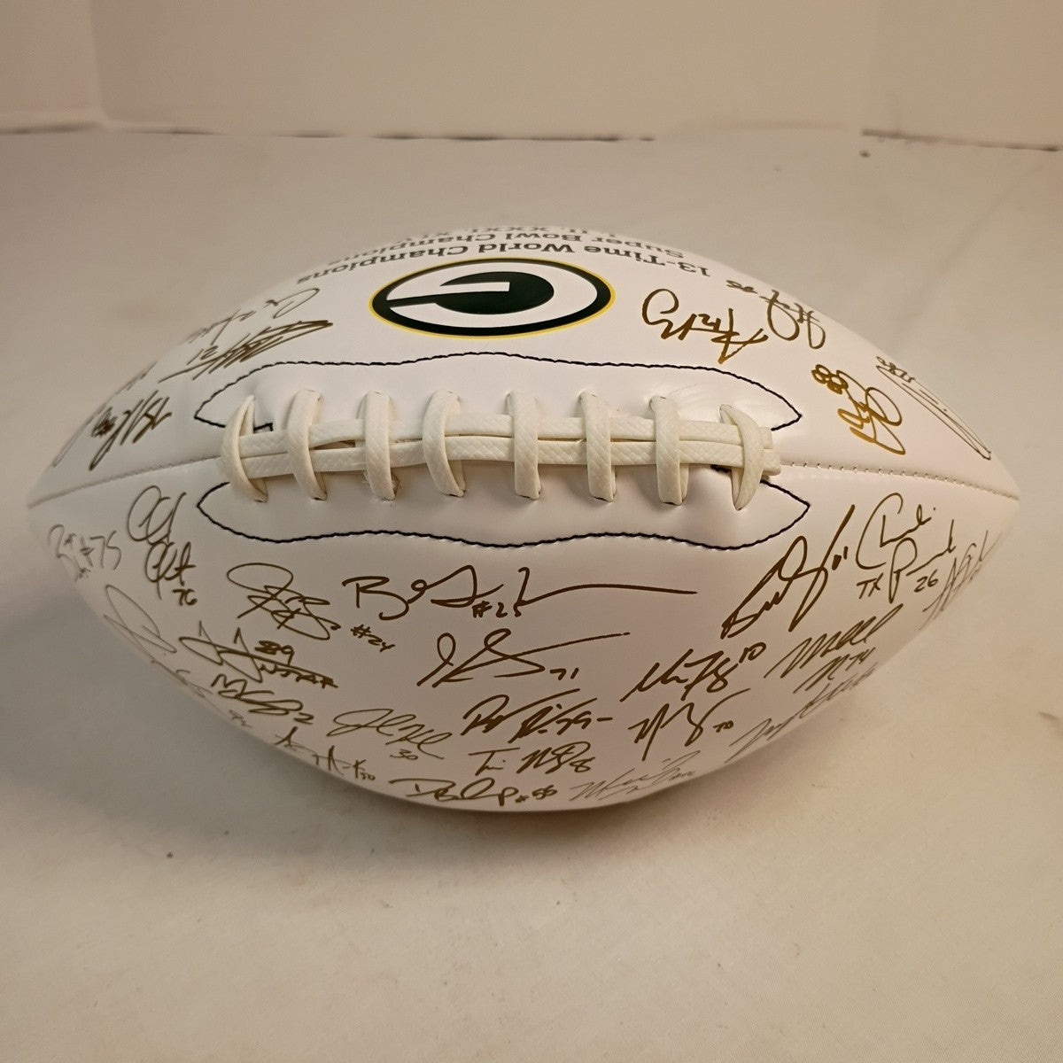 2011 - Green Bay Packers Commemorative Team Autographed Football - Pre-Printed