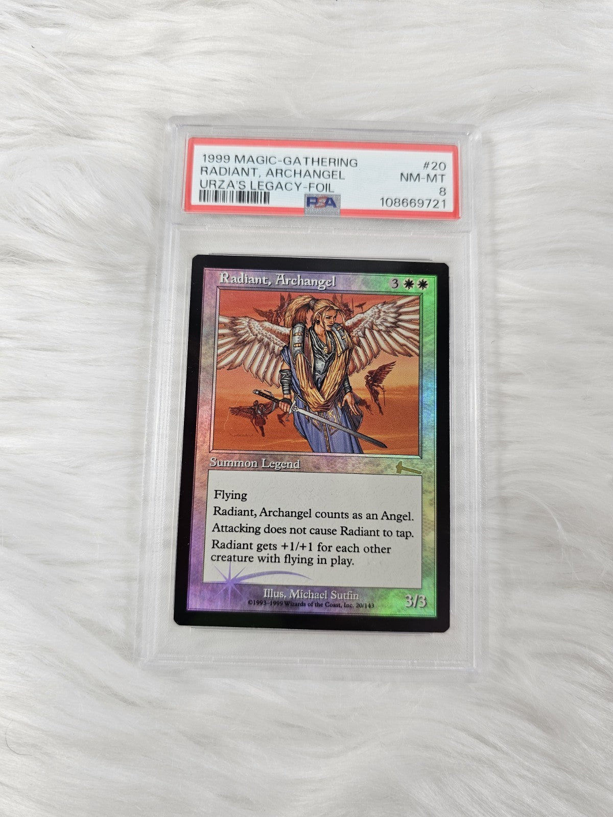 1999 - Magic The Gathering: Urza's Legacy - Radiant Archangel FOIL - PSA 8