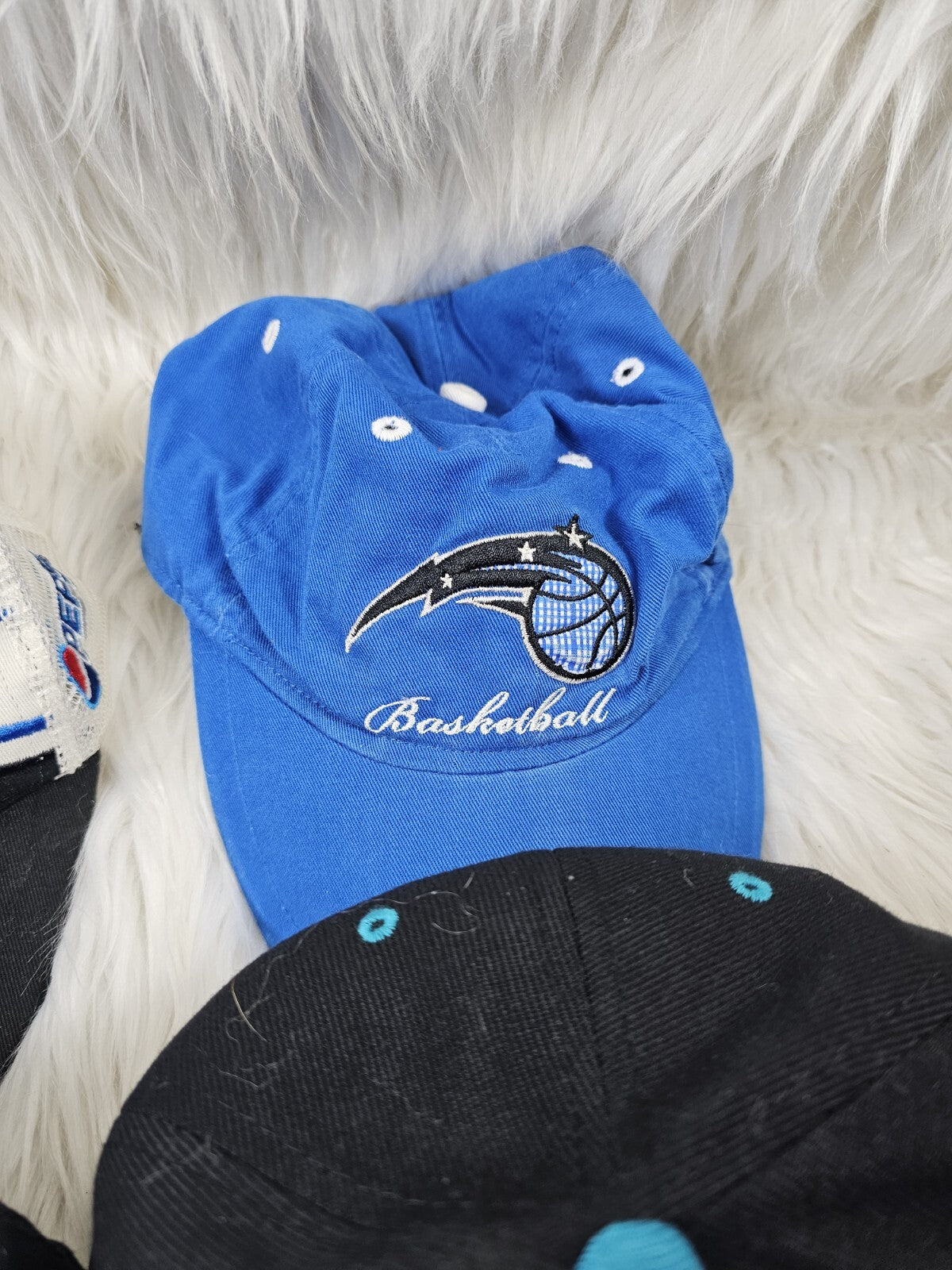 4 90s -2000s Orlando Magic Classic 2-Tone Black/Blue Snapback Hat NBA Basketball