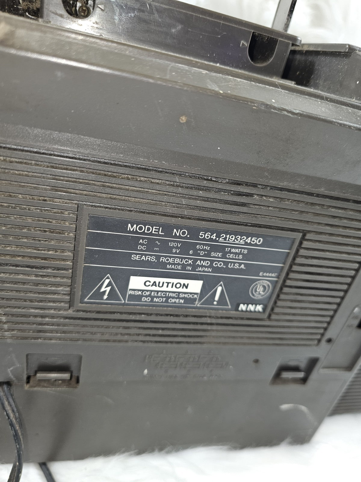 Sears SR 3000 Series Model 564.21932450 Boombox Cassette AM/FM Stereo