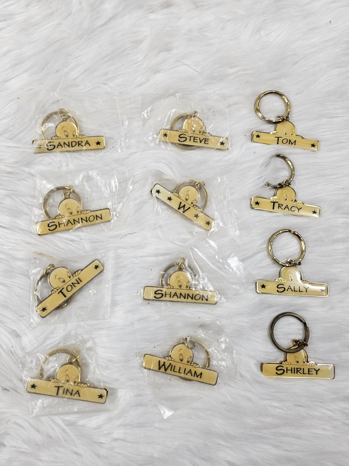 1996 - Lot of 12 Vintage  Casper Keychain With Names