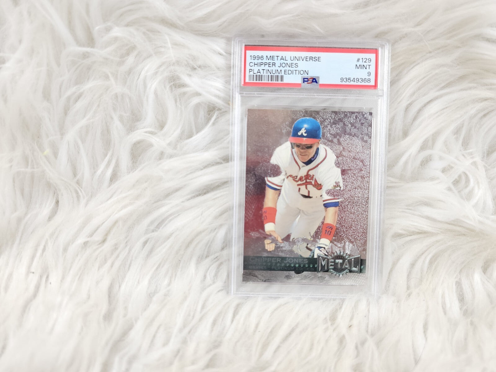 1996 - Metal Universe Platinum Edition Chipper Jones PSA Mint 9 Card