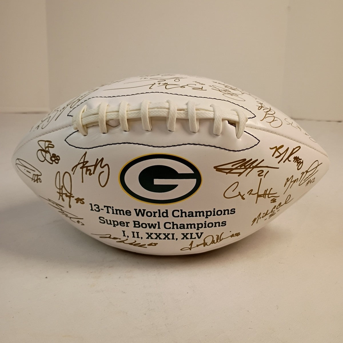 2011 - Green Bay Packers Commemorative Team Autographed Football - Pre-Printed