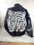 1990s - Steer Brand Tiger Varsity Jacket, Medium Black