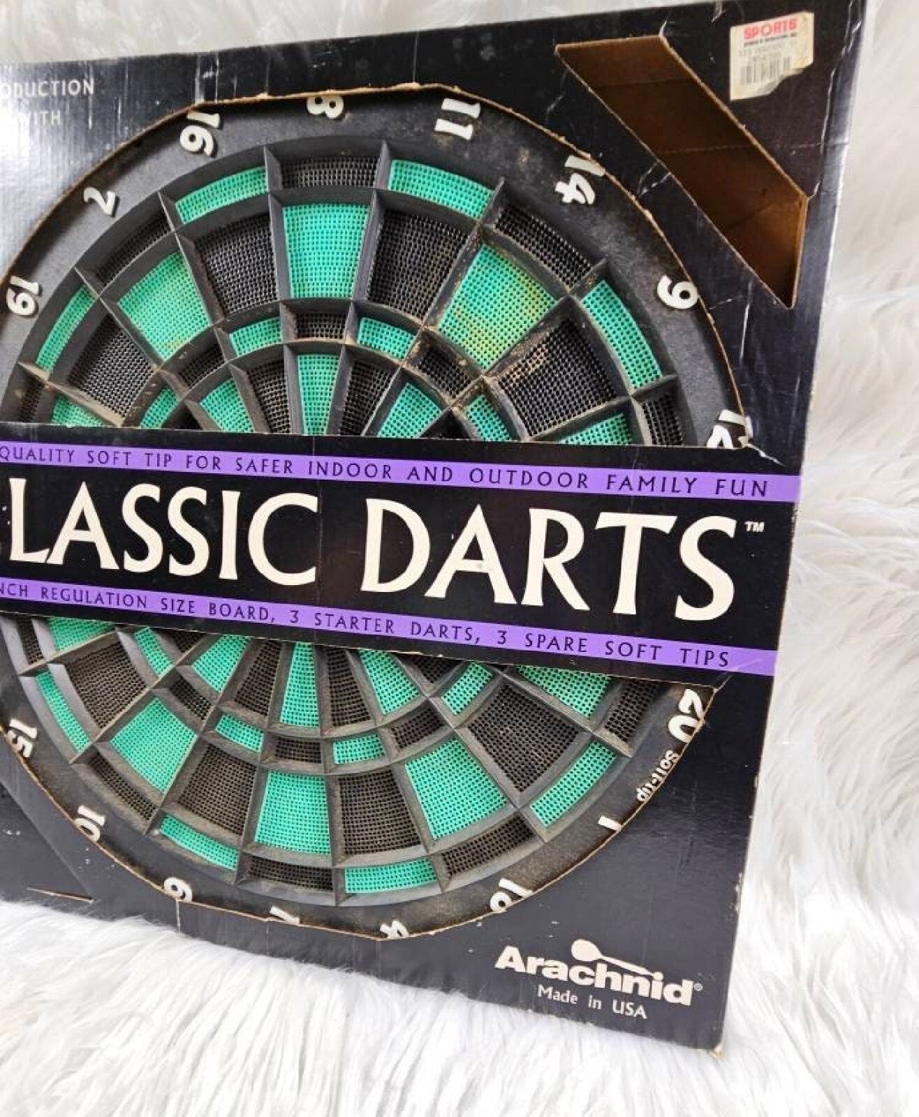 1994 - New Old Stock Arachnid Classic Dart Board 18 inch, 3 starter darts/tips