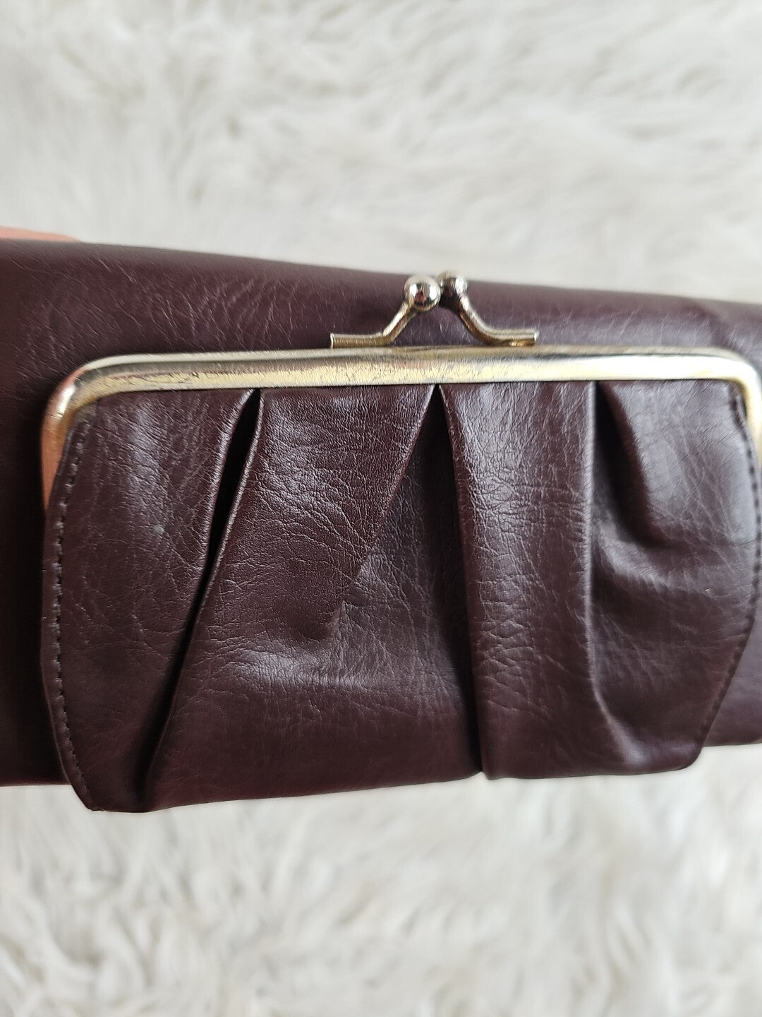 Y2K - Volcom Stone Age Brown Genuine Leather Wallet w/ Change Pocket - RARE