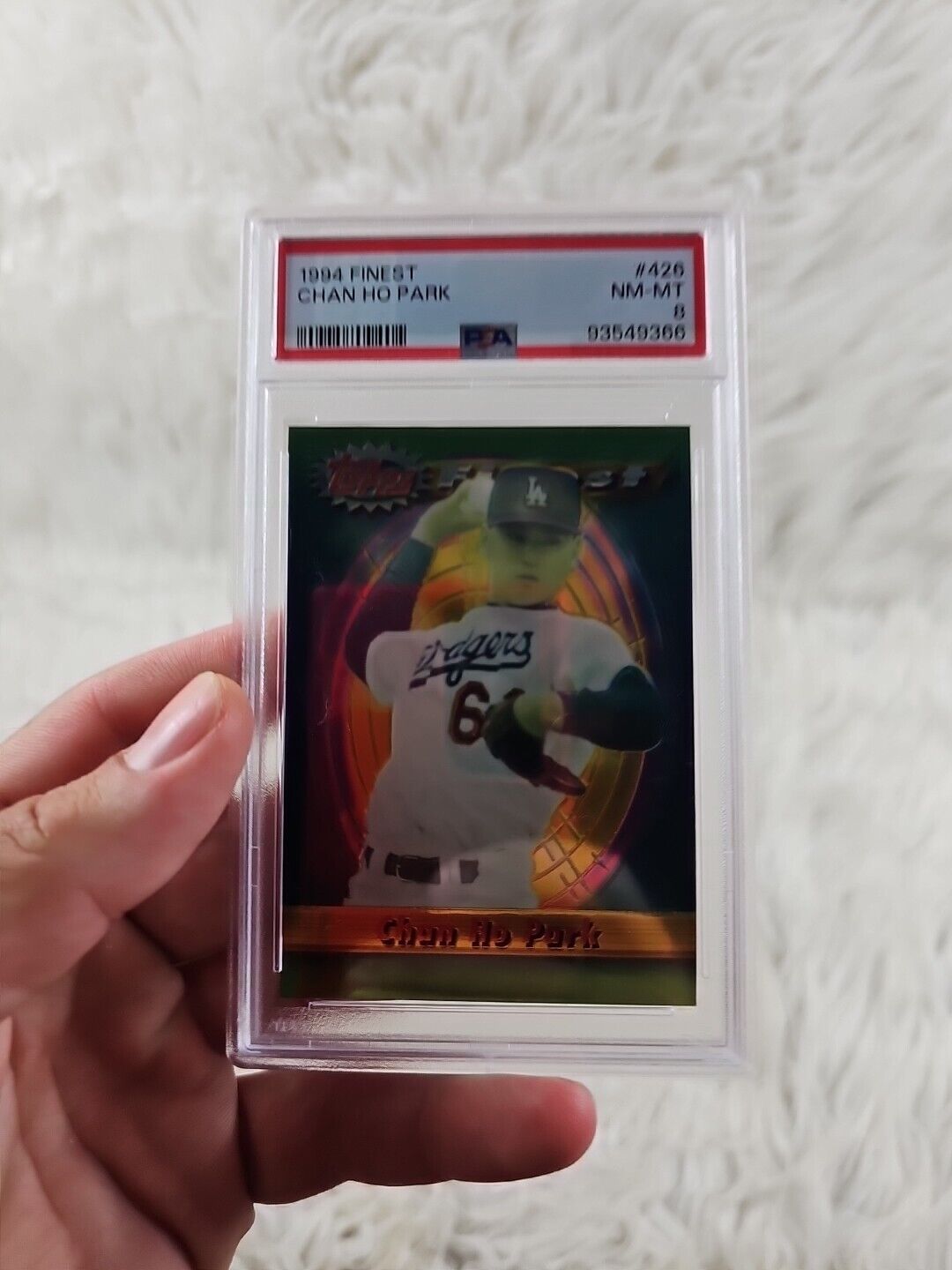 1994 Topps Finest Chan Ho Park Refractor PSA 8 Rookie Card RC Very Rare