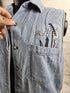 Vintage Unbranded Women's Embroidery Denim Vest Button Down Garden Lady Distress