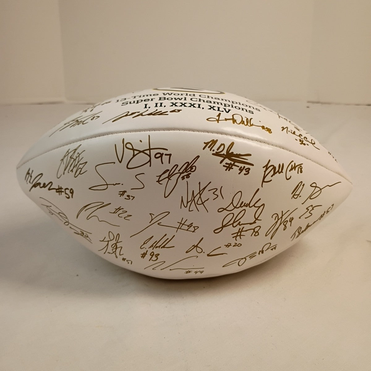 2011 - Green Bay Packers Commemorative Team Autographed Football - Pre-Printed