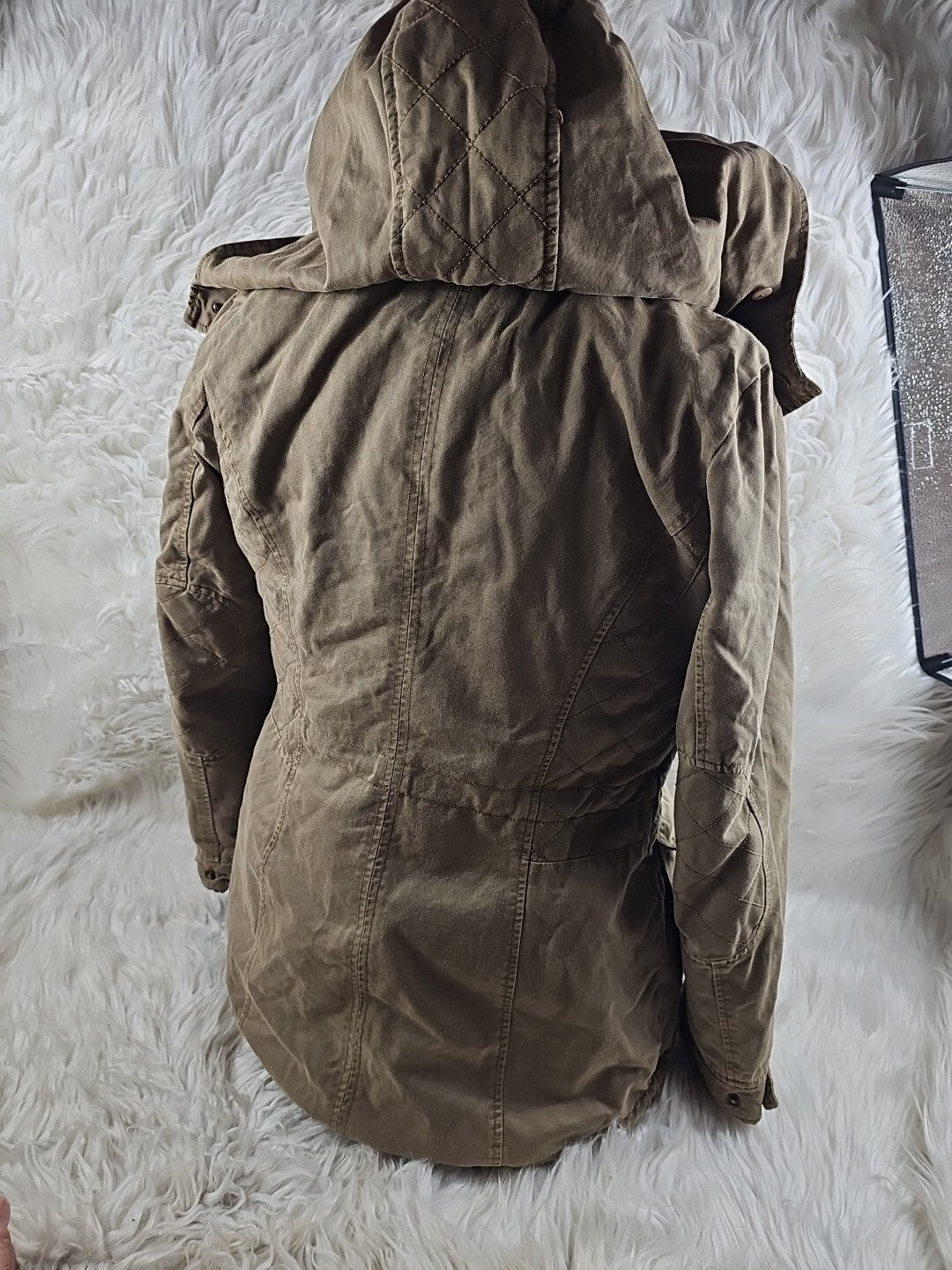 Vintage Y2K Brown Rain Coat Guess Jacket - Down Coat - Size Small