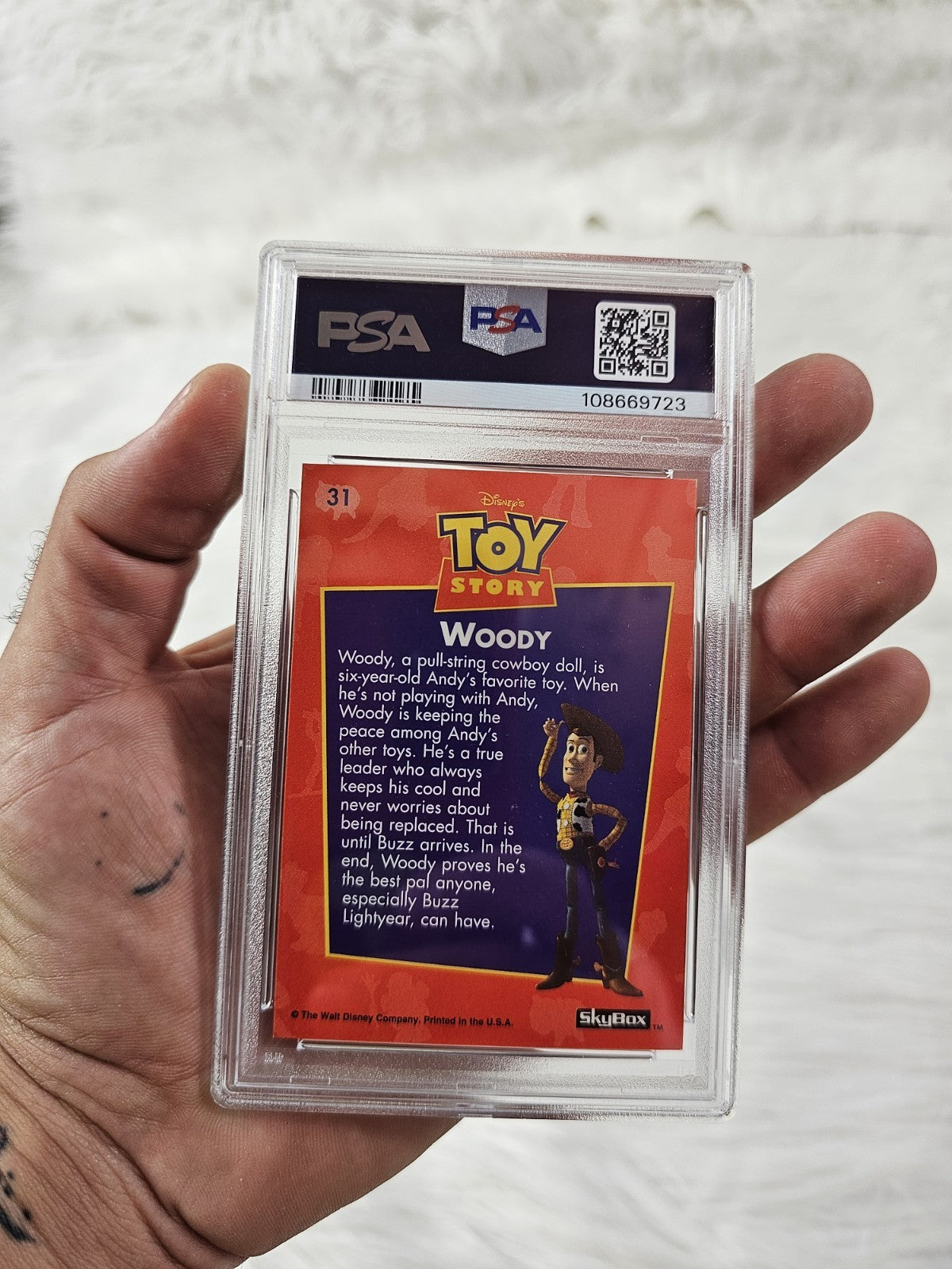 1995 - Skybox Toy Story #31 Woody PSA 7