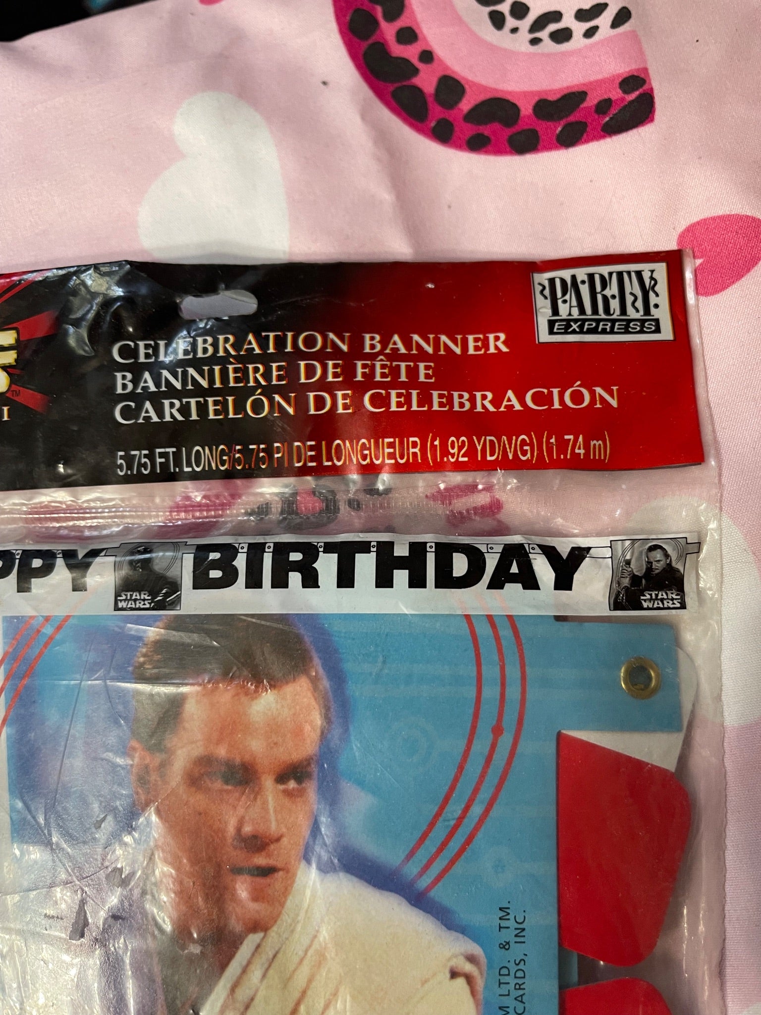 1999 - Star Wars Episode I Party Happy Birthday Banner Unopened