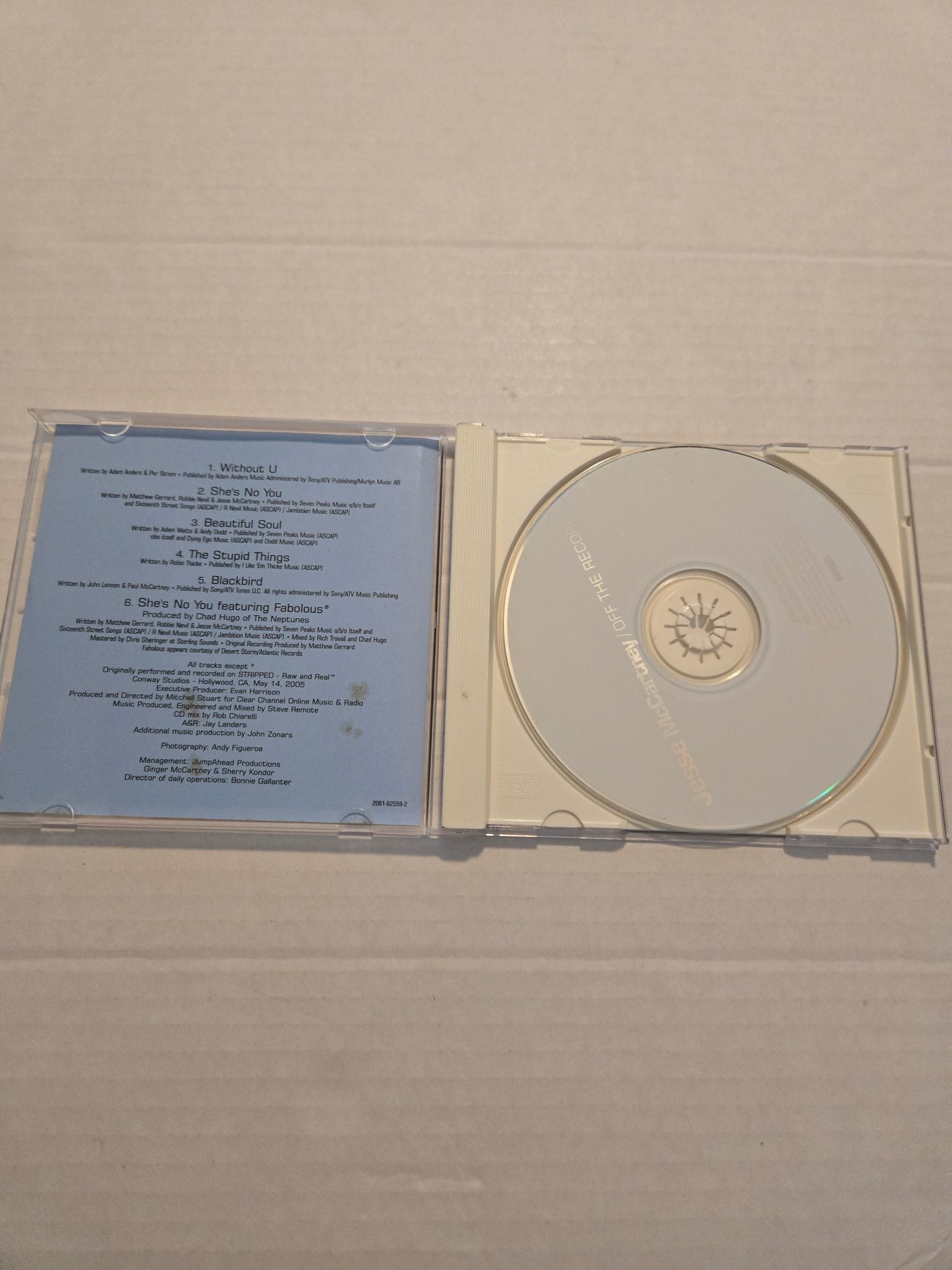 Jesse McCartney Off The Record CD