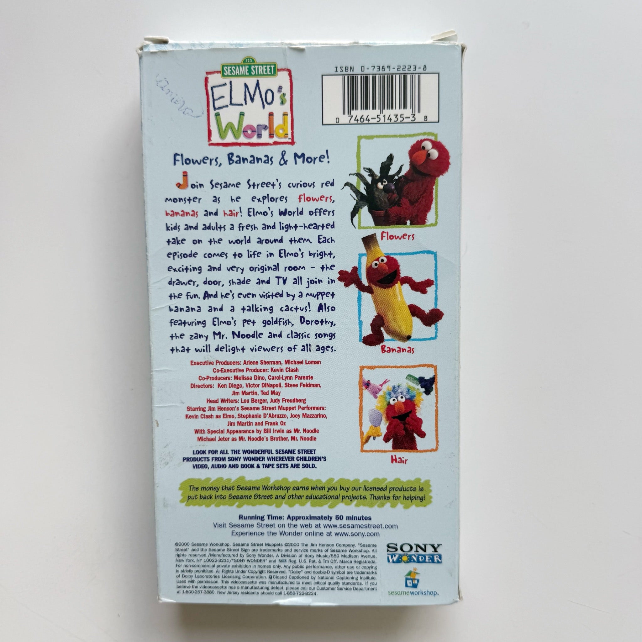 Elmo's World Flowers, Bananas & More! VHS 2000 Sesame Street