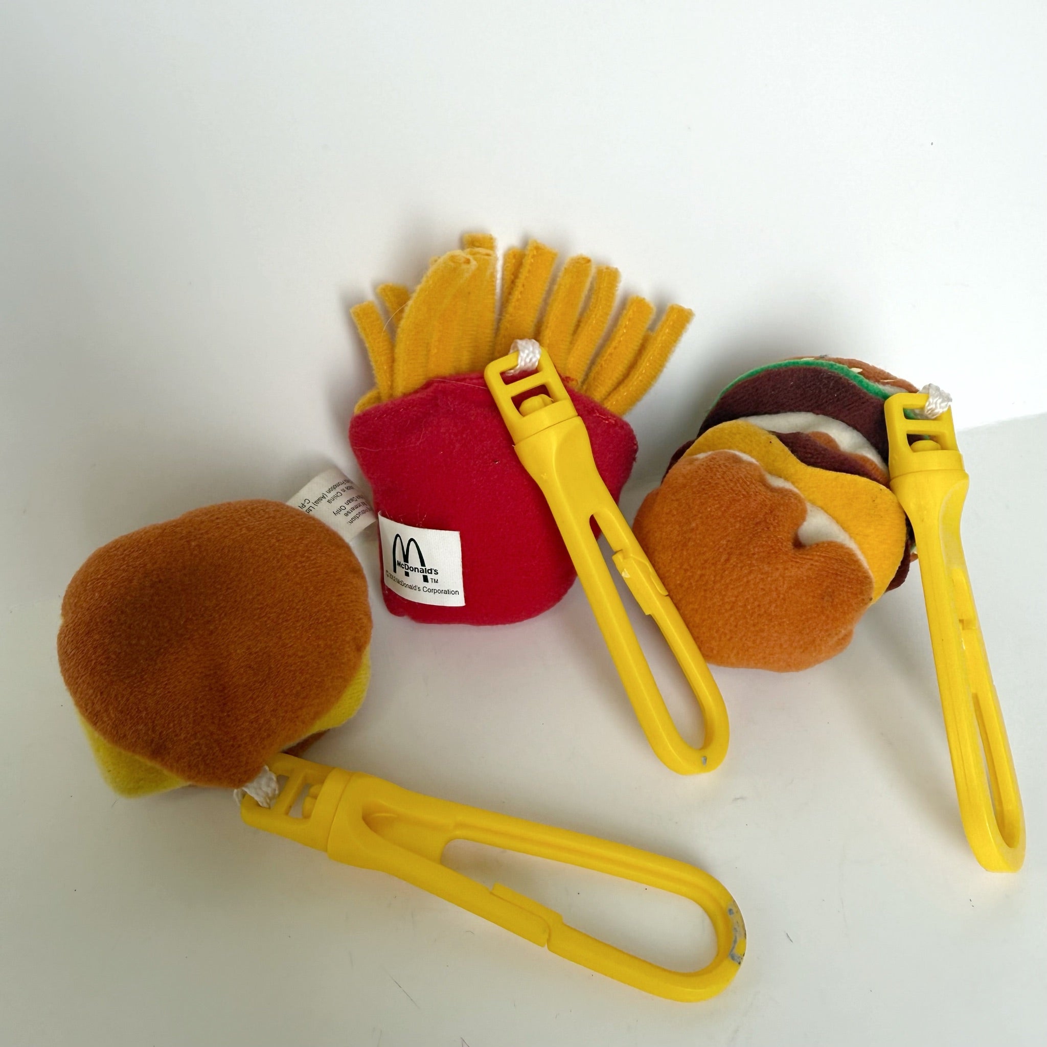 McDonald's Plush Keychains Fries Big Mac Filet-O-Fish 2002