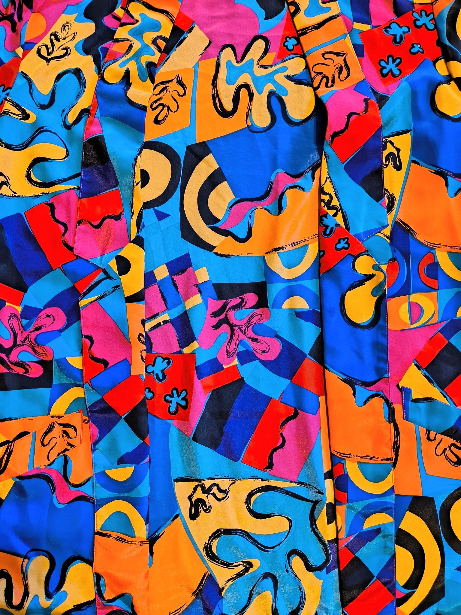 90s Style Funky Rainbow Shapes Cover Up