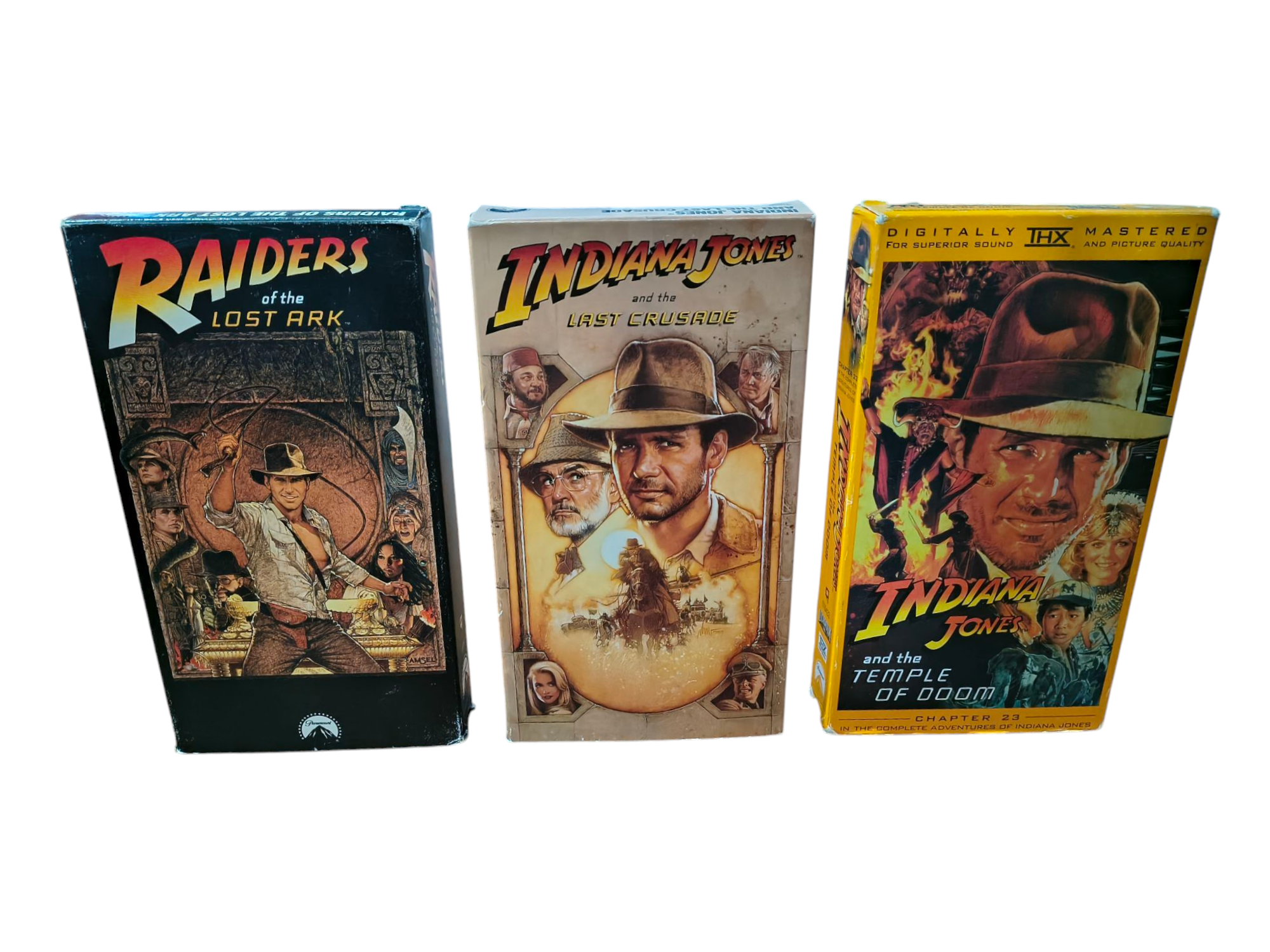 Vintage Indiana Jones Trilogy VHS Set