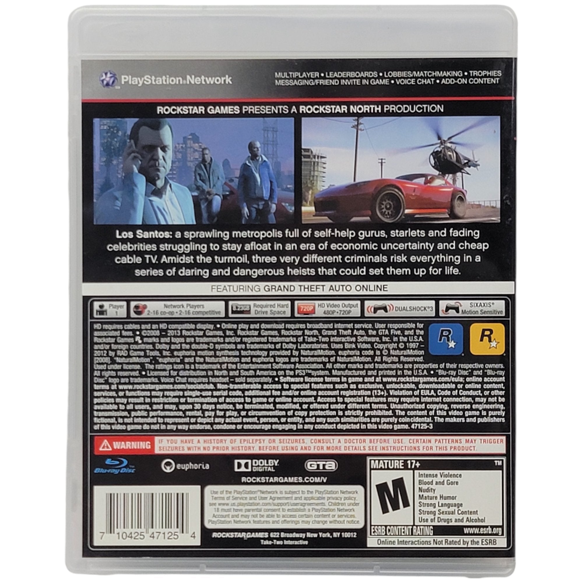 Grand Theft Auto V Sony Playstation 3 Game 2013 TESTED / WORKS - 4