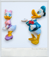 1990s - Collectible - Disney Donald Duck & Daisy Duck 3" Figurines  - 1