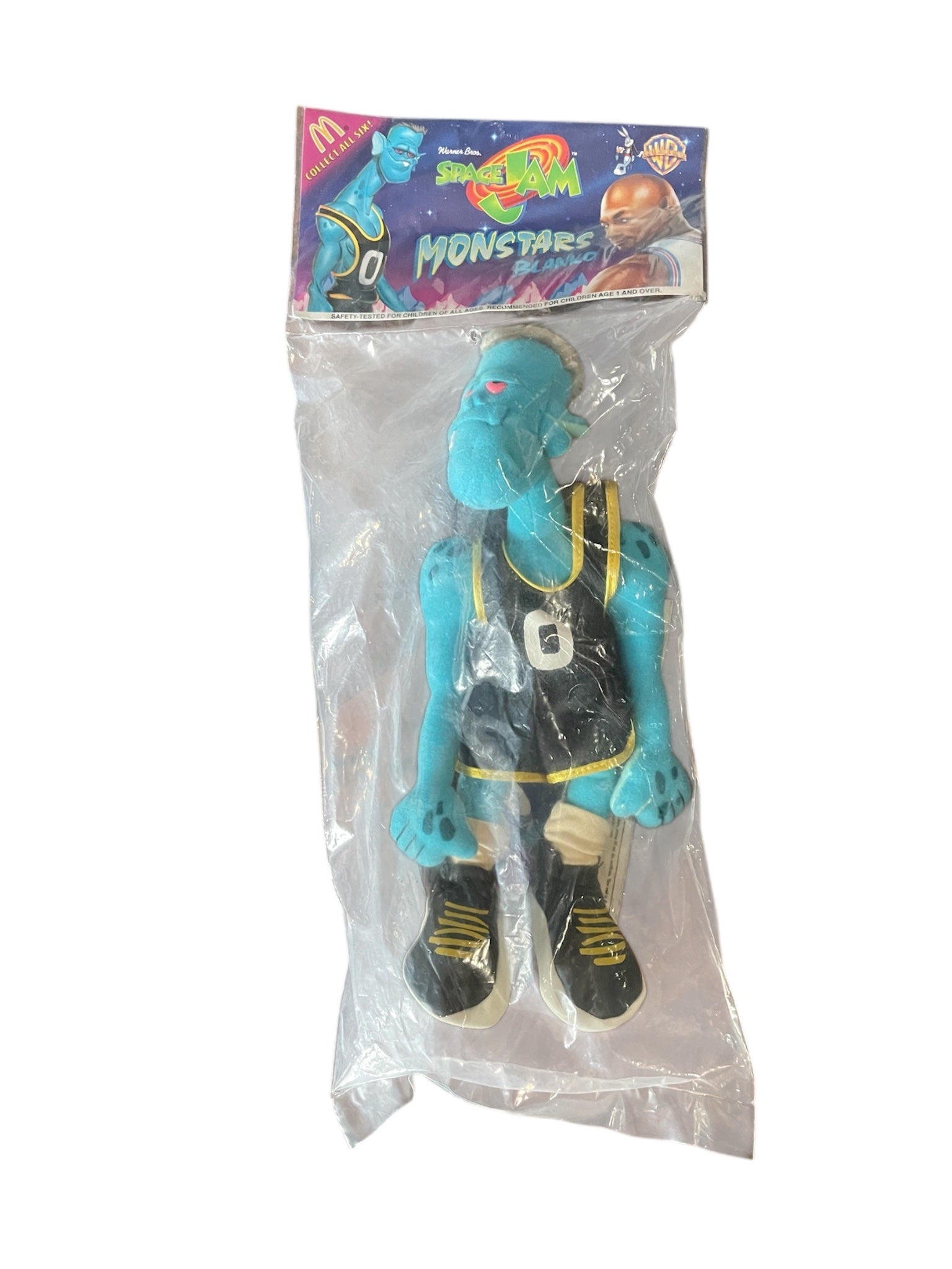 1996 McDonald's Space Jam Plush "Monstars - Blanko" - SEALED - 1