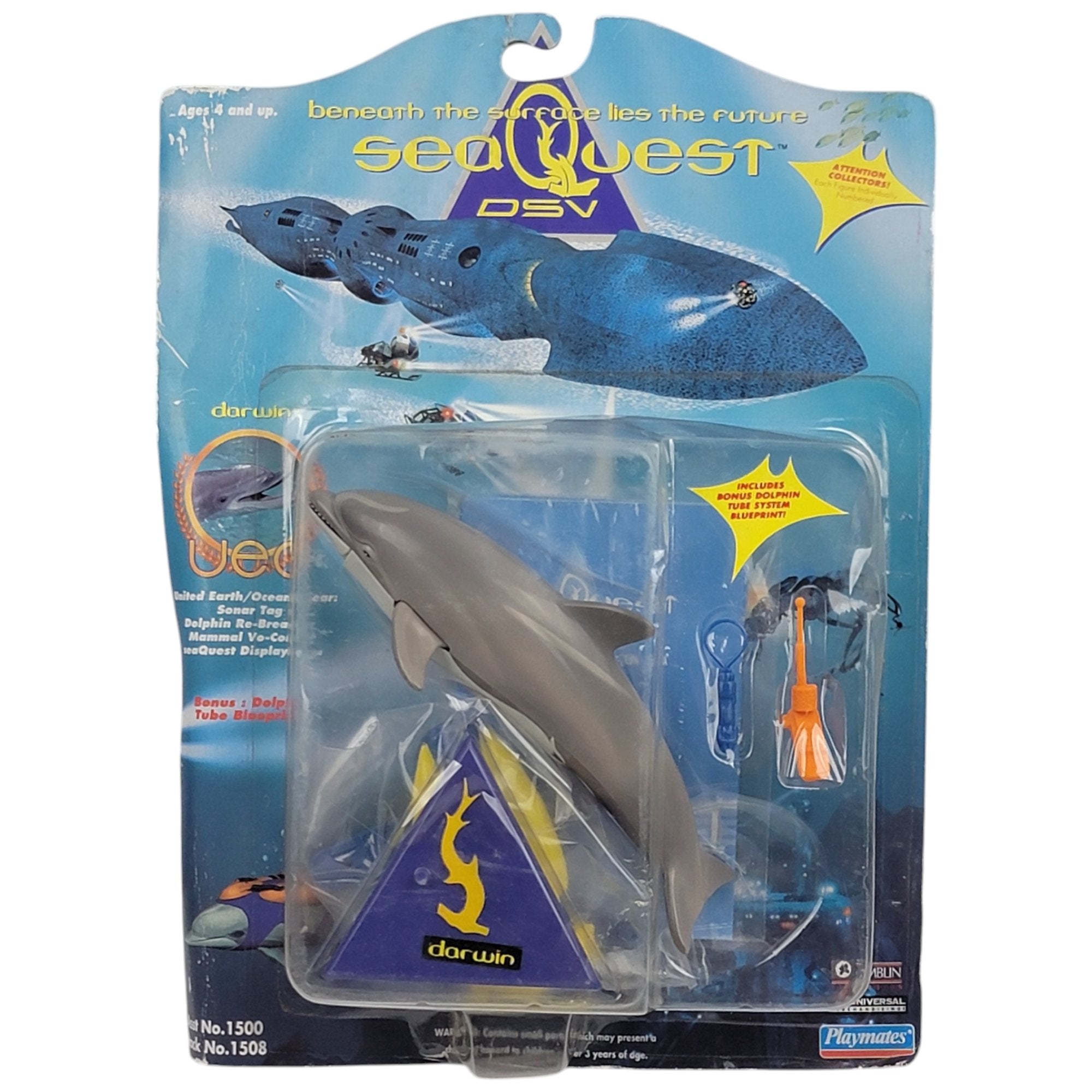 Sea Quest DSV Darwin UEO Dolphin Figure - Playmates 1994 - 1